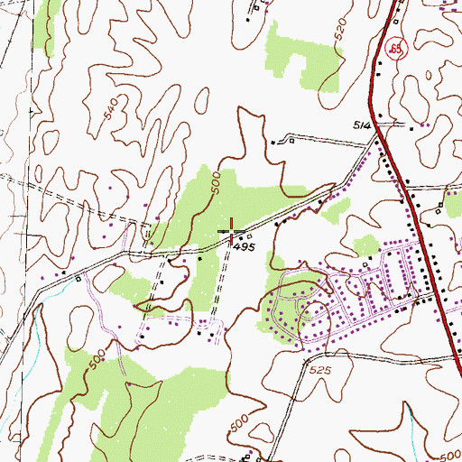 Topographic Map of Chapel Woods School (historical), MD