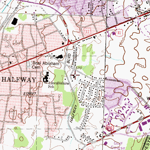 Topographic Map of Church of the Holy Trinity, MD