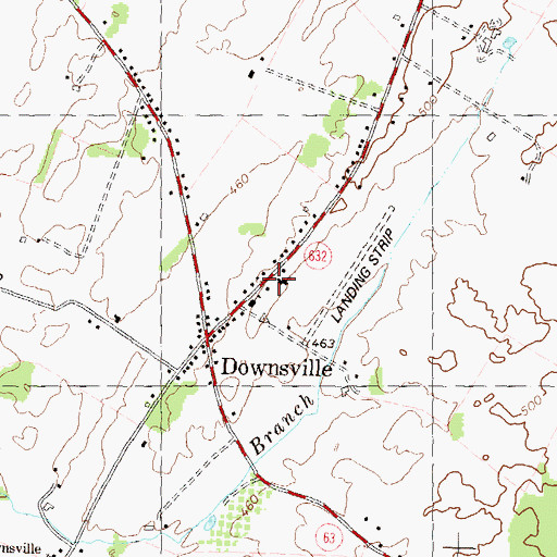 Topographic Map of Downsville Christian Church, MD