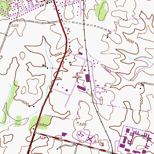 Topographic Map of Early Industrial Park, MD