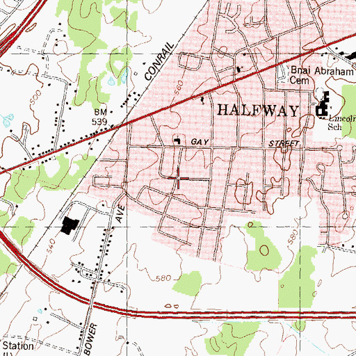 Topographic Map of Friendship Park, MD