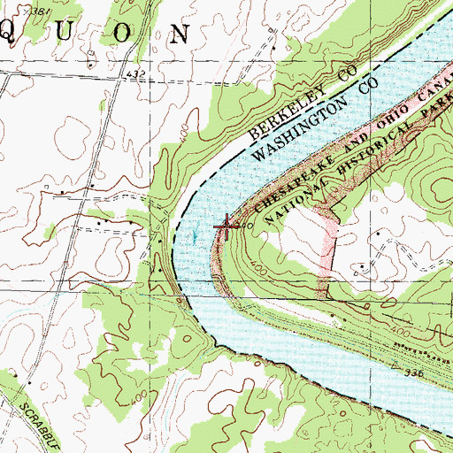 Topographic Map of Guard Lock Number 5, MD