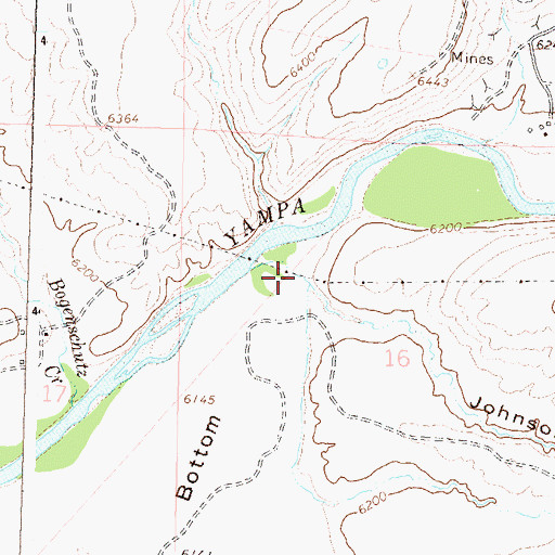 Topographic Map of Johnson Gulch, CO