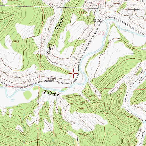 Topographic Map of West Gulch, CO