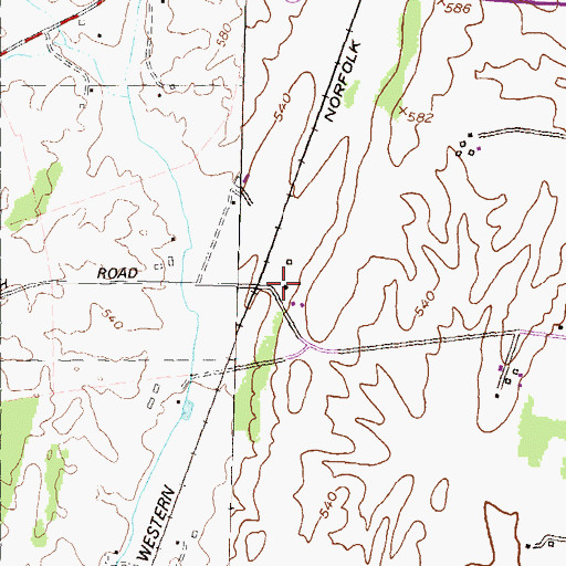 Topographic Map of Marsh Church (historical), MD