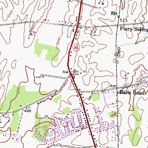 Topographic Map of Newhope Church (historical), MD