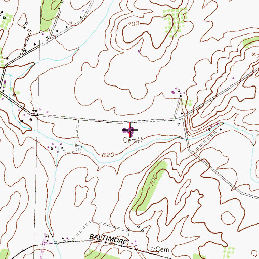Topographic Map of Old Forge Elementary School, MD