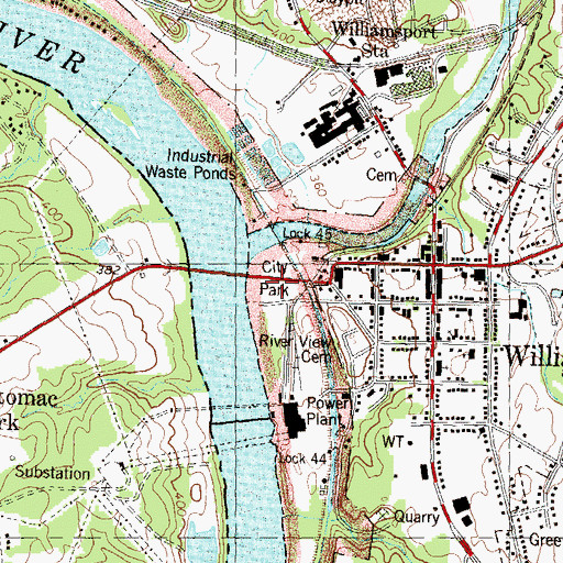 Topographic Map of Potomac Park, MD