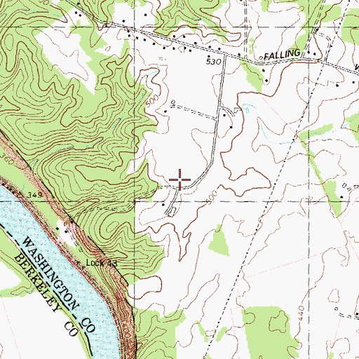 Topographic Map of Potomac Woodlands, MD