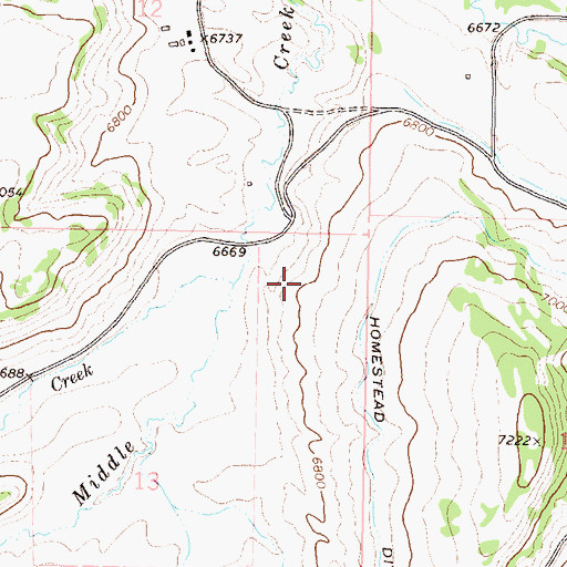Topographic Map of Foidel Creek, CO