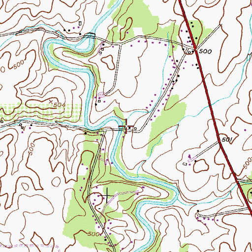 Topographic Map of Rose Mill (historical), MD