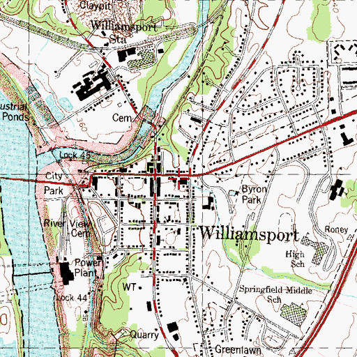 Topographic Map of Saint Augustine Catholic Church, MD