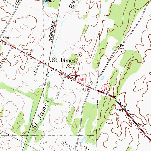Topographic Map of Saint James Brethren Church, MD