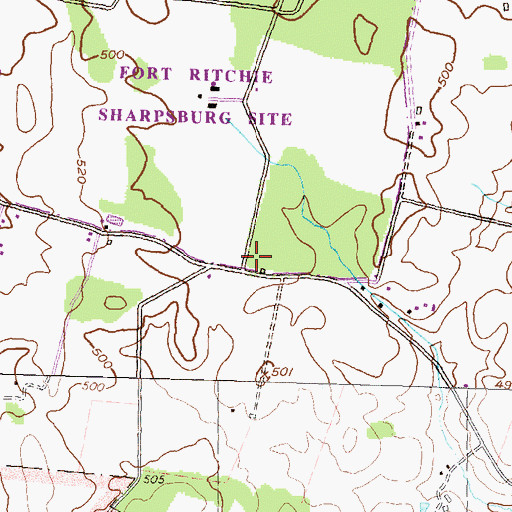 Topographic Map of Smoketown School (historical), MD