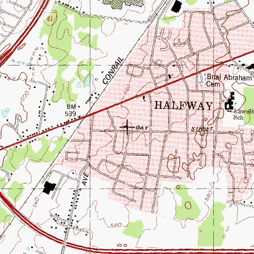Topographic Map of Valley Grace Brethren Church, MD