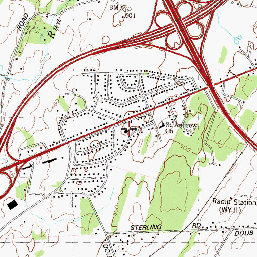 Topographic Map of Van Lear Brethren Church, MD