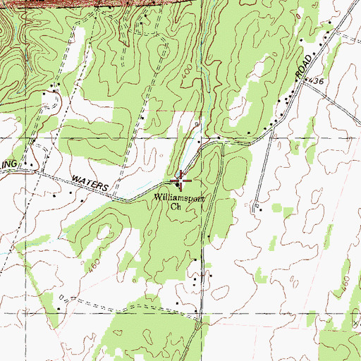 Topographic Map of Williamsport Church, MD