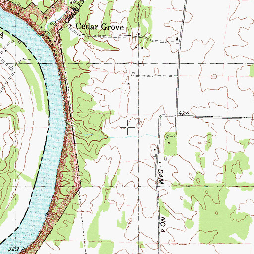 Topographic Map of Woodburn on the Potomac, MD