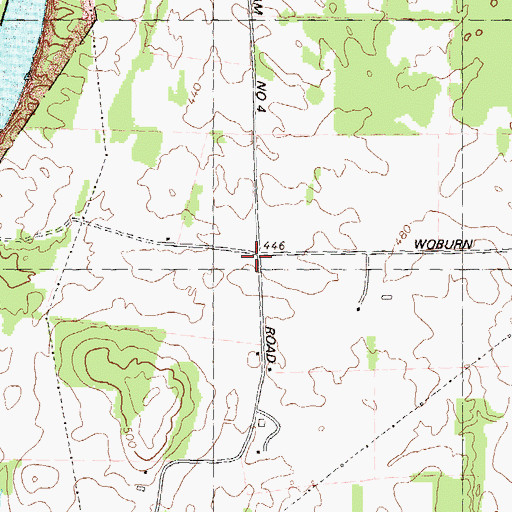 Topographic Map of Woburn School (historical), MD