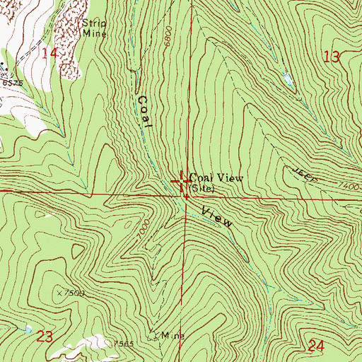 Topographic Map of Coal View, CO