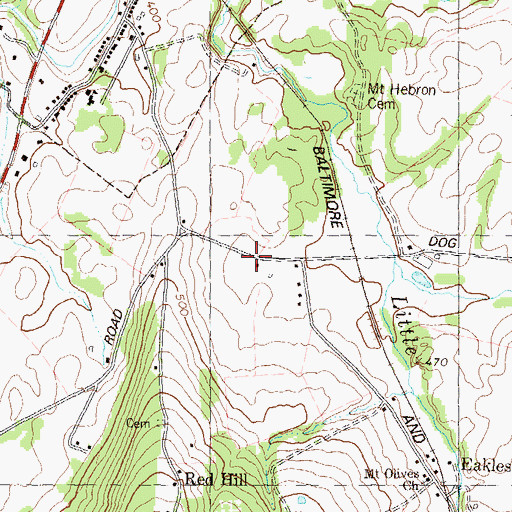 Topographic Map of Antietam Heights, MD
