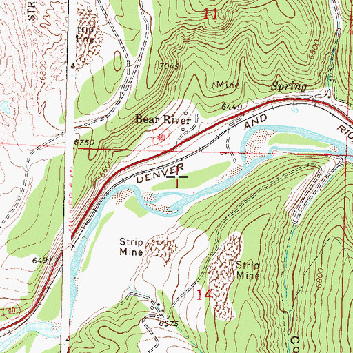 Topographic Map of Bear River (historical), CO