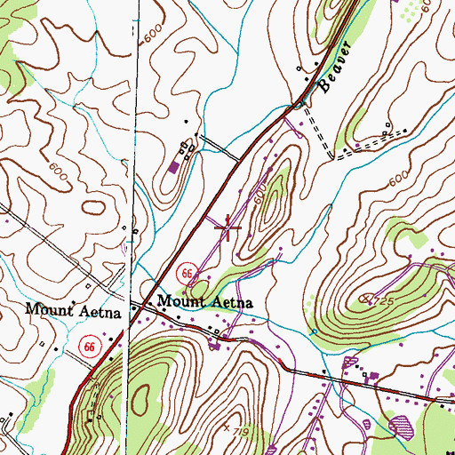 Topographic Map of Beaver Creek Estates, MD