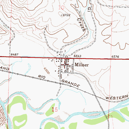 Topographic Map of Milner, CO