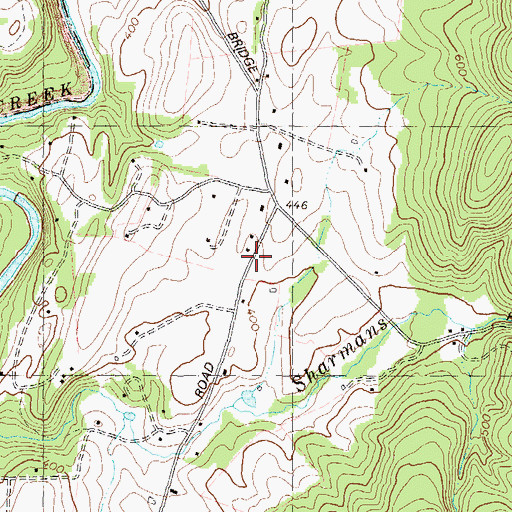 Topographic Map of Burnside Acres, MD