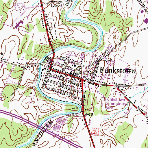 Topographic Map of Christ Reformed Church, MD