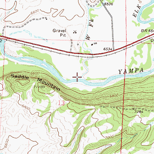 Topographic Map of West Fork Elk River, CO