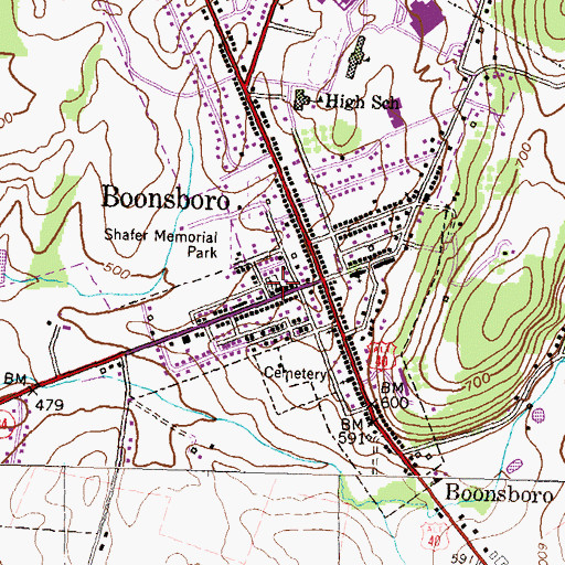 Topographic Map of Christ United Church of Christ, MD