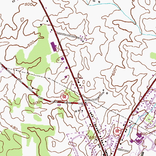 Topographic Map of Church of God of Boonsboro, MD