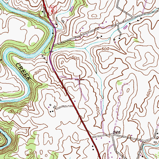 Topographic Map of Cool Hollow Estates, MD