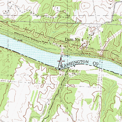 Topographic Map of Dam Number 4, MD