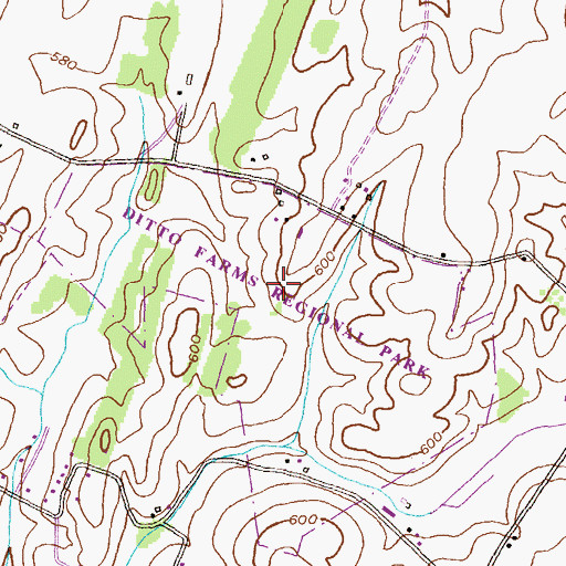 Topographic Map of Ditto Farms Regional Park, MD