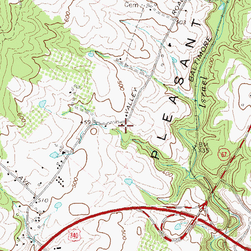 Topographic Map of Elgin School (historical), MD