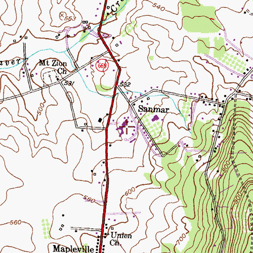 Topographic Map of Father Keedy Home for the Aged, MD