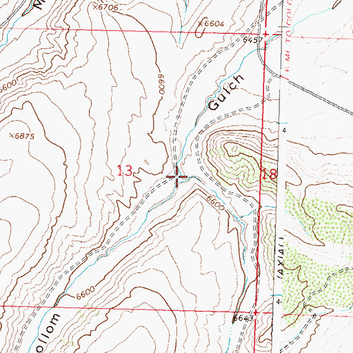 Topographic Map of Little Collom Gulch, CO