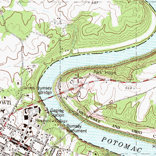Topographic Map of Ferry Hill, MD