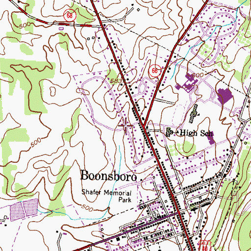 Topographic Map of Greystone Hills, MD