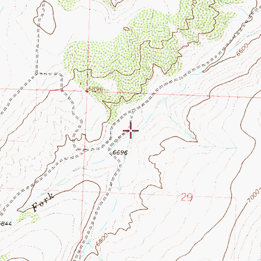 Topographic Map of East Fork Jubb Creek, CO