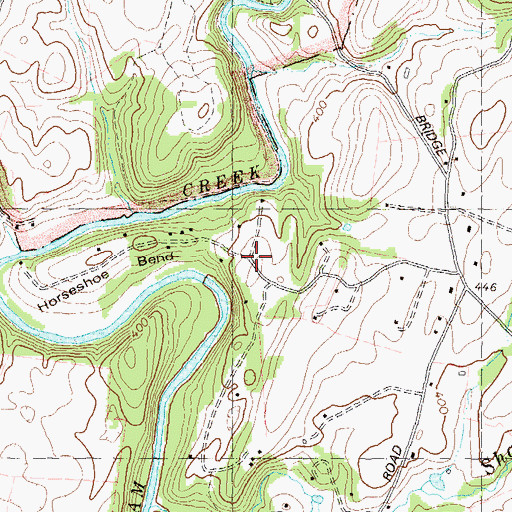 Topographic Map of Horse Shoe Bend, MD