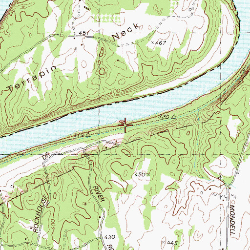 Topographic Map of Horseshoe Bend Campground, MD