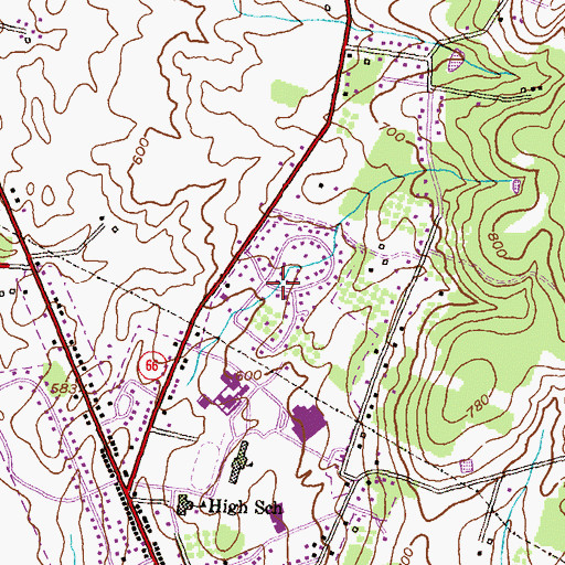 Topographic Map of Kinsey Heights, MD