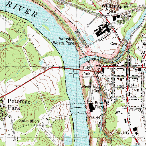 Topographic Map of Lemons Ferry (historical), MD