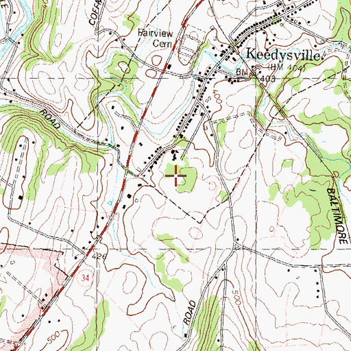 Topographic Map of Little Antietam Medical Center, MD