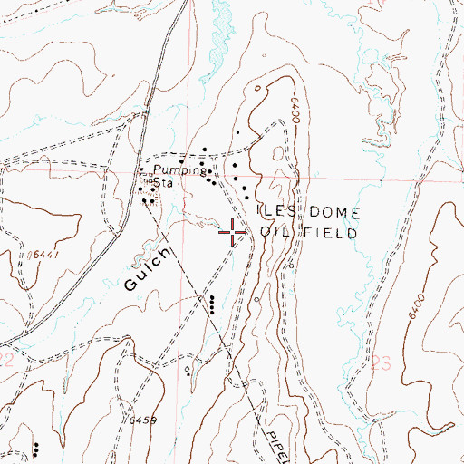 Topographic Map of Iles Dome Oil Field, CO
