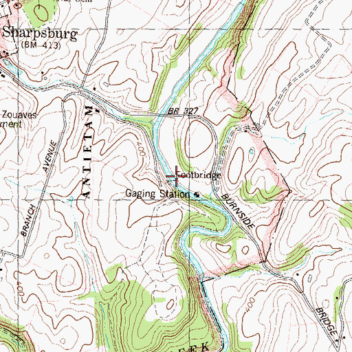Topographic Map of Lower Bridge, MD