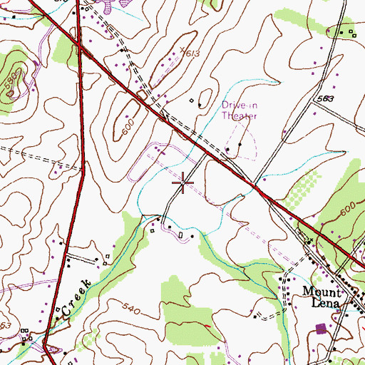 Topographic Map of Mason-Dixon Dragway, MD